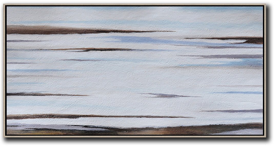 Hand painted Panoramic Abstract painting, horizontal abstract landscape art canvas painting buy art canvas